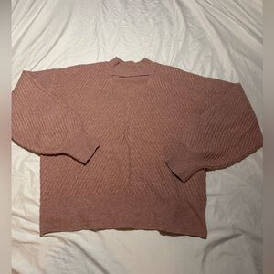 Cozy Ribbed Knit Sweater in Mauve